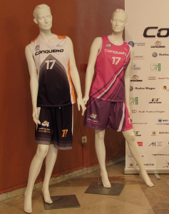 Las indumentarias del CB Conquero en la fase final de la Copa de la Reina. / Foto: www.cbconquero.es.