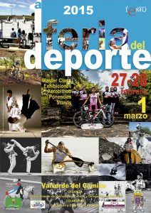 Cartel anunciador de la Feria del Deporte en Valverde.