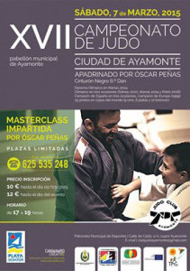 Cartel anunciador del torneo de judo en Ayamonte.