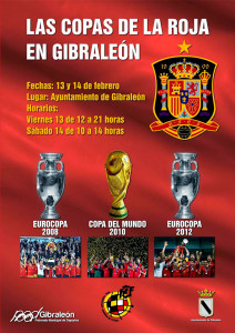 Las Copas de la Roja estarán expuestas en Gibraleón, el viernes y el sábado.