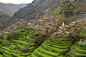 Valle de Imlil en Marruecos. 