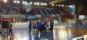 Los jugadores del Recre IES La Orden celebran su triunfo en la ida de las semifinales por el título. / Foto: Inés Martín.