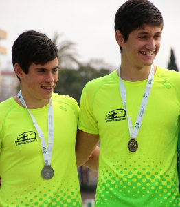 Alberto Alonso y Ángel Abelleira, oro y plata en la categoría Juvenil.