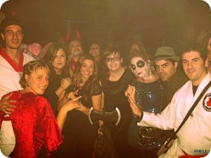 Celebración de Halloween, en la calle.