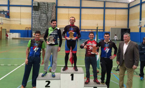 Podio de la competida prueba celebrada en Cartaya.