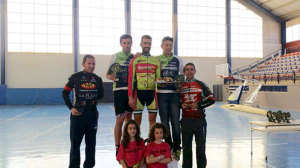 Los ganadores masculinos en esta segunda cita del Circuito Diputación BTT Maratón.