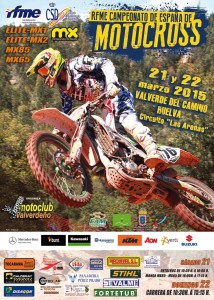 Cartel de la prueba de motocross en Valverde del Camino.