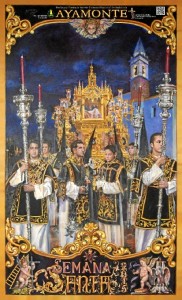 Cartel anunciador de la Semana Santa de Ayamonte 2015, obra de Manuel Martinez.