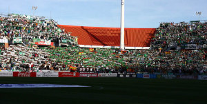 Casi 6.000 seguidores del Betis de dieron cita en el Nuevo Colombino. / Foto: Josele Ruiz.