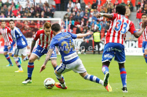 Antonio Domínguez fue el autor del gol del empate en El Molinón. / Foto: www.lfp.es.