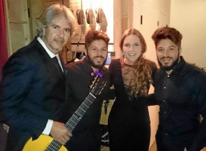 Rocío con los Mellis y Miguel Ángel Cortés. 