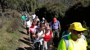 El día de la mujer se realizó una ruta de senderismo. 