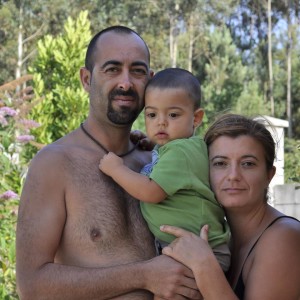 Pepe Aquino, junto a su familia, en Tenerife.