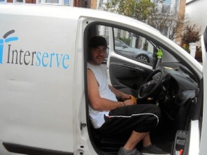 Carlos en uno de sus primeros trabajos en Brighton.