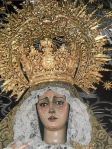 La Señora de los Dolores de la Hermandad de Oración en el Huerto.