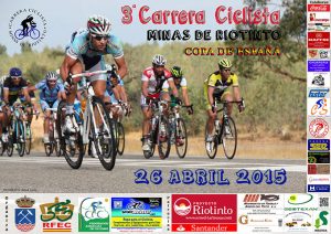 Cartel de la prueba ciclista del domingo en Minas de Riotinto.