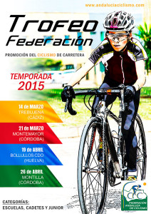 Cartel anunciador del evento ciclista en Bollullos del próximo 19 de abril.