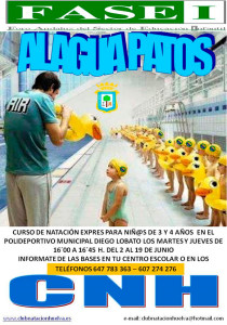 Cartel de la Campaña del Club Natación Huelva.