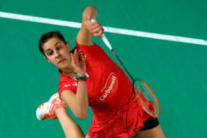 Carolina Marín, implacable en los cuartos de final ante Wang. / Foto: @EuropeBEC.