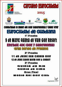 Cartel del torneo que abre el Circuito de Golf Eurociudad del Guadiana.