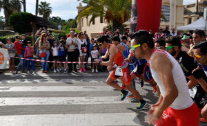 Salida del I Duatlon 'Islantilla Golf Resort', que fue un éxito.