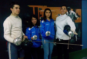 Representantes del Club de Esgrima Huelva en la III Copa de Andalucía.