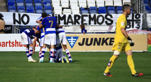 Al Recre sólo le vale ganar al Sabadell para seguir con opciones de permanencia. / Foto: Josele Ruiz.