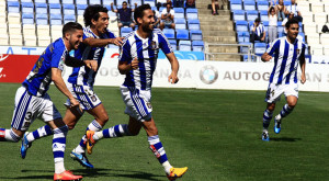 El Recre, tras ganar al Leganés y al Sabadell, mira su futuro con algo más de optimismo. / Foto: Josele Ruiz.