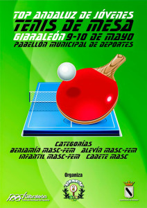 Cartel anunciador del torneo de tenis de mesa en Gibraleón.