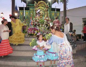 Ofrenda floral al Santo.