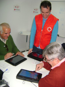 Labor de alfabetización digital de Cruz Roja.