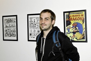 En la exposición del IX Salón del Cómic de Huelva. 