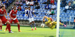 Braulio puede ser una de las novedades en el once del Recre. / Foto: Josele Ruiz.