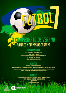 Cartel del torneo futbolístico que tendrá lugar en Cartaya en los meses estivales.