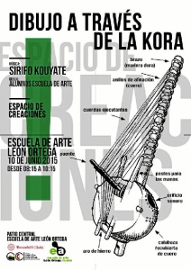 Cartel anunciador de la actividad en la Escuela de Arte Ortega Leon de Huelva