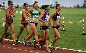 Un momento de la esperada prueba de los 3 kilómetros marcha, en la que Laura García-Caro fue tercera. / Foto: Josele Ruiz.