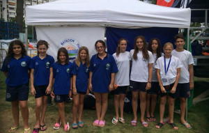 Componentes del Club Natación Huelva que han realizado un gran papel en el Campeonato de Andalucía.