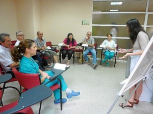 Primeras alumnas de la Escuela de Pacientes. 