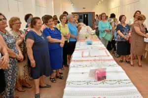 Las alumnas del taller asistieron a la clausura y la exposición de sus trabajos.