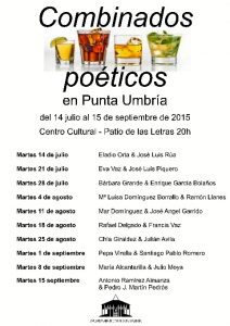 Un ciclo literario que viene organizado por el Ayuntamiento de Punta Umbría y la Concejalía de Cultura.