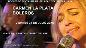 Cartel del Concierto de Carmen 'La Plata' en Punta Umbría.