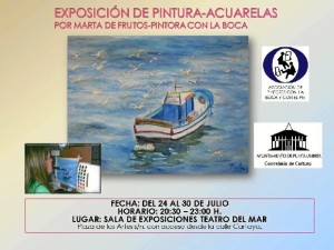 Cartel de la exposición de la artista Marta Frutos en Punta Umbría.