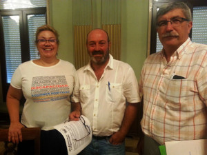 Representantes de IU en el Ayuntamiento de Huelva.