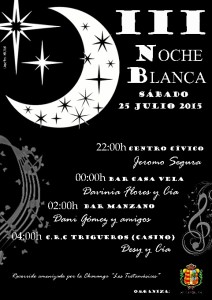 Cartel de la III Noche Blanca de Trigueros.