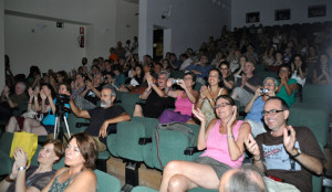 Ambiente en el público.