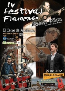 Cartel anunciador del IV Festival Flamenco Alberto Vélez.