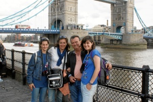 María, en un viaje familiar a Londres.