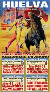 Cartel de los Festejos Taurinos de las Colombinas 2015.