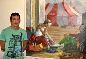 'Ambulante' es la primera exposición individual como pintor del artista