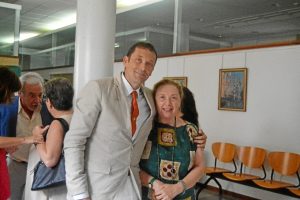 Juan Carlos Romero, con Alida Carloni, la directora de su tesis.